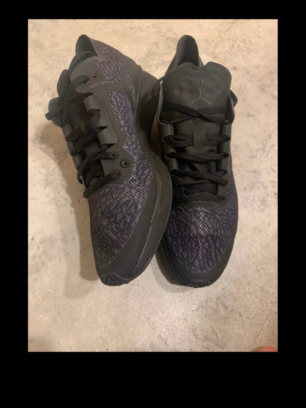Jordan Men's Black and Dark Gray Athletic Sneakers